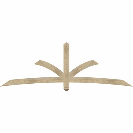 Ekena Millwork Davenport Rough Sawn Timber Gable Bracket, Douglas Fir, 96"W x 32"H x 4"D x 4"F, 8/12 Pitch GBW096X32X0404DAV00RDF